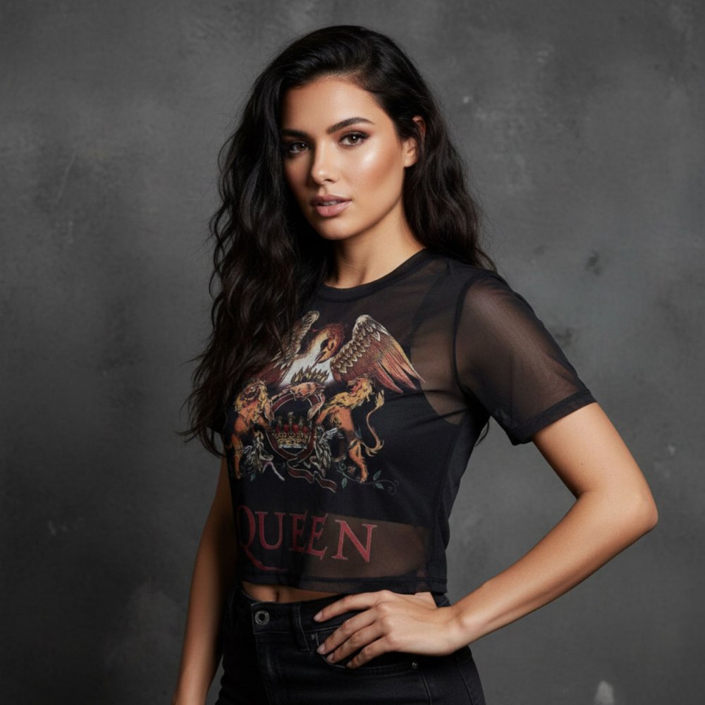 Queen - Classic Crest Crop top - Dark blue